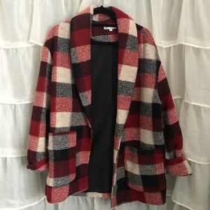Zara Red Plaid Coat